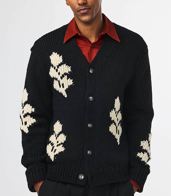 Cardigan homme Mika 6620 Black NN07