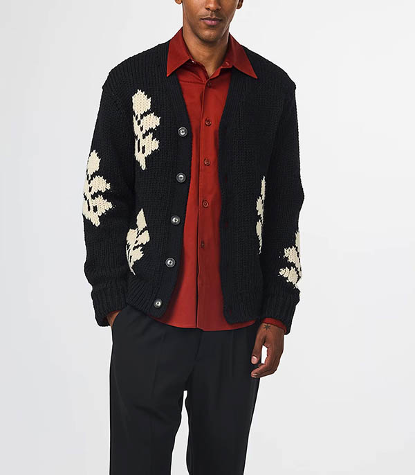 Cardigan homme Mika 6620 Black NN07