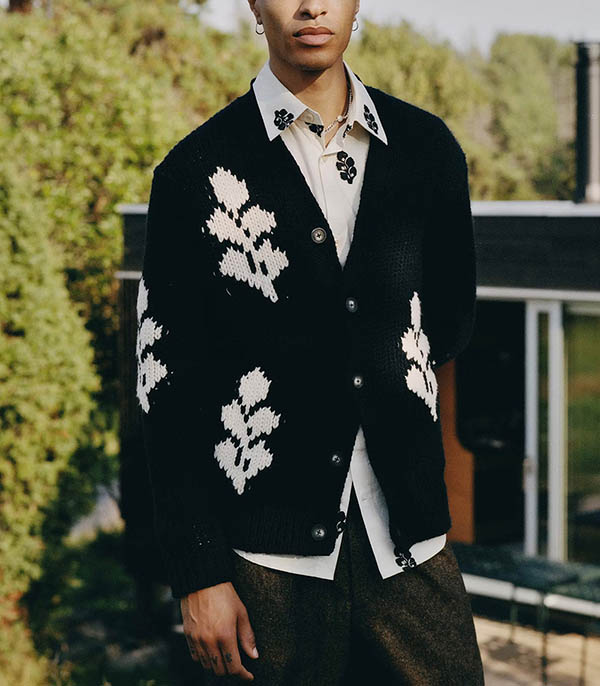 Cardigan homme Mika 6620 Black NN07