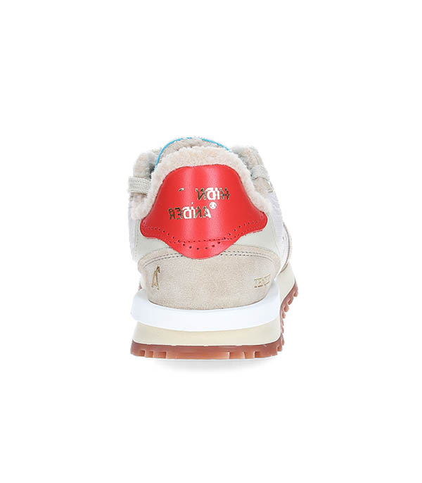 Sneakers Tennkei Prime Polar Fleece Cream Red Hidnander