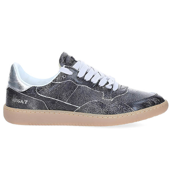 Sneakers Mega T Crinkled Black Silver Hidnander