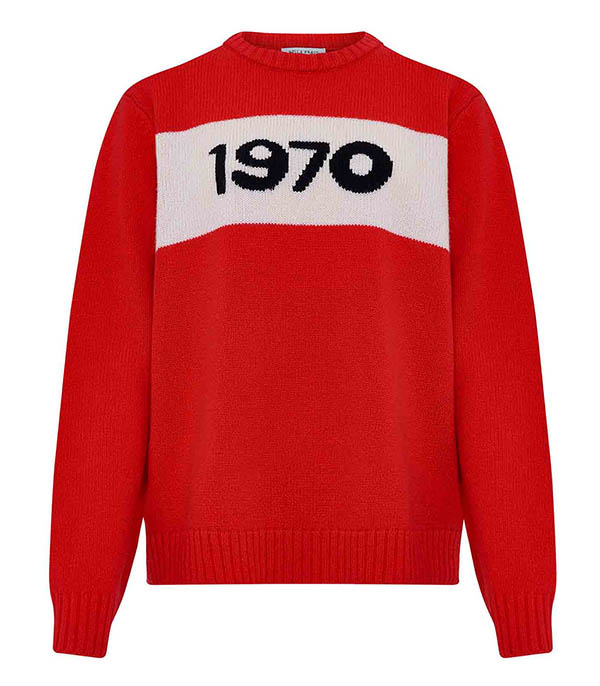 Oversized Wool Sweater 1970 Red Bella Freud