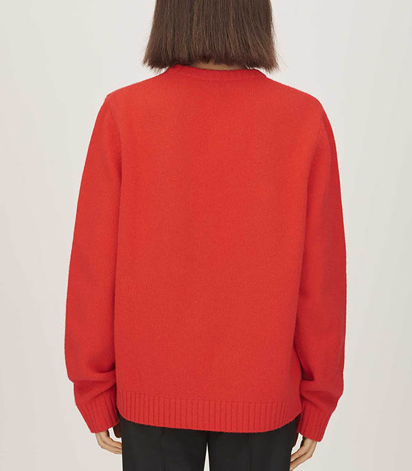 Oversized Wool Sweater 1970 Red Bella Freud