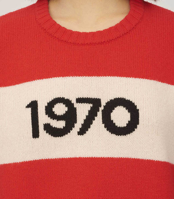 Oversized Wool Sweater 1970 Red Bella Freud