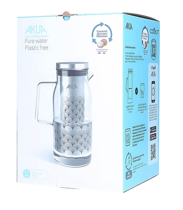 Cookut glass and stainless steel filter carafe