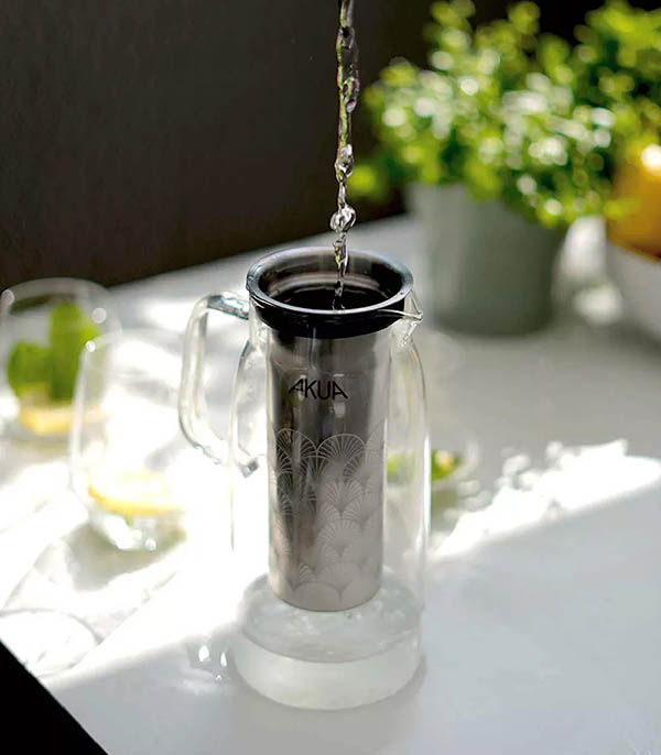 Carafe en Verre et Inox Filtrante Cookut