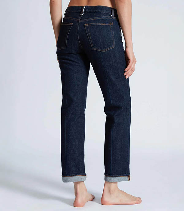 Low Rise Straight Baby Cuff Jeans ASKK NY