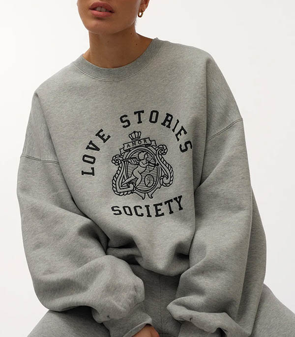 Sweat-shirt Sloane Gris Love Stories