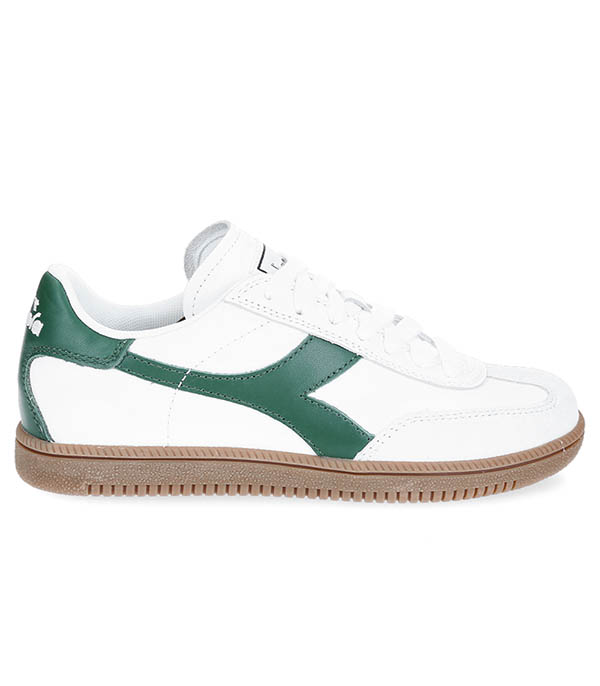 Sneakers Trainer Blanc et Verts Paturages Diadora