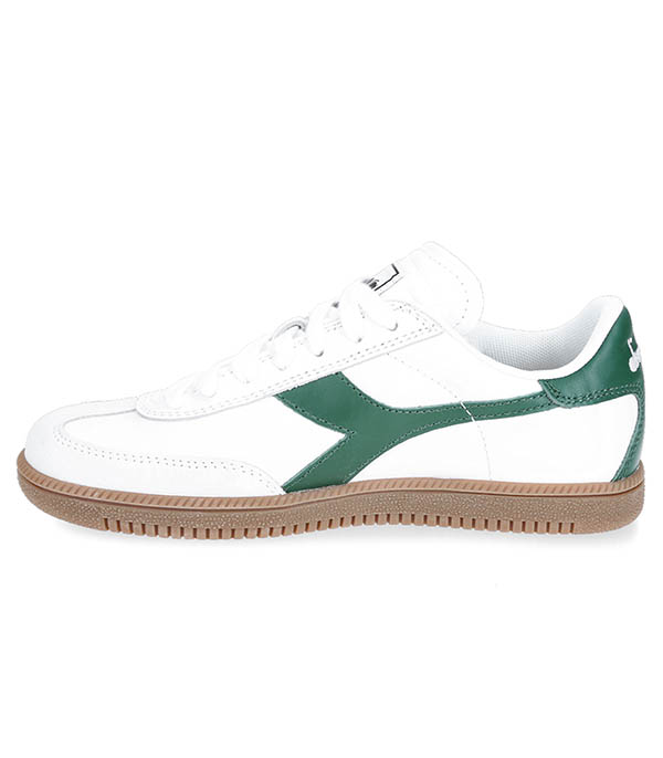 Sneakers Trainer Blanc et Verts Paturages Diadora