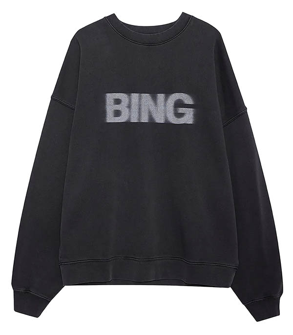 Sweat-shirt Miles Blur Vintage Black Anine Bing à -30%