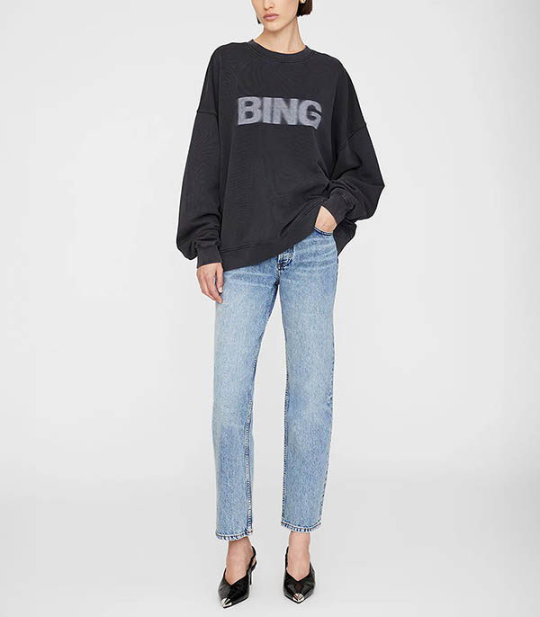 Miles Blur Vintage Black sweatshirt Anine Bing