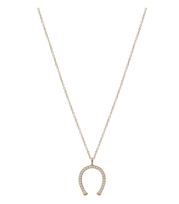 Horseshoe Necklace Diamonds Yellow gold And... Paris - Size 50 cm