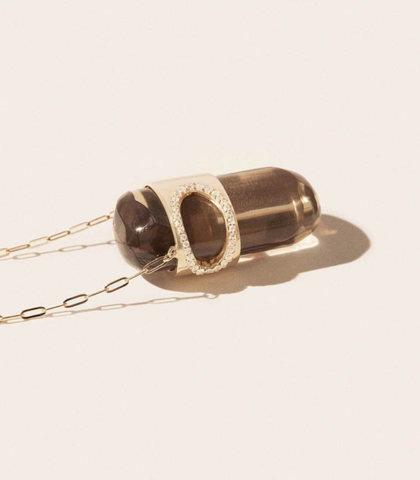 Necklace Gigi N°2 Smoky Quartz Pascale Monvoisin