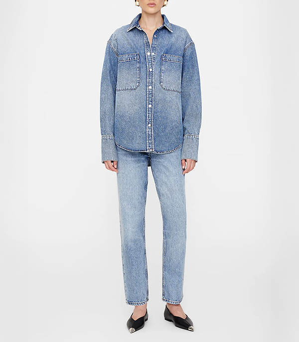 Dante Vintage Indigo Denim Shirt Anine Bing