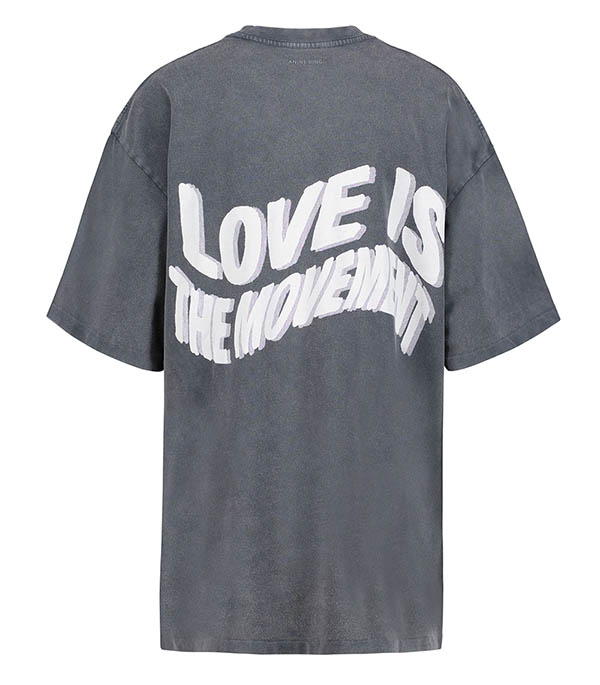 Tee-shirt Kent Love Washed Black Anine Bing