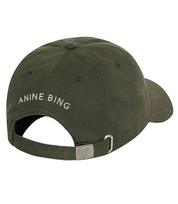 Jeremy Baseball Cap Dark Olive Anine Bing