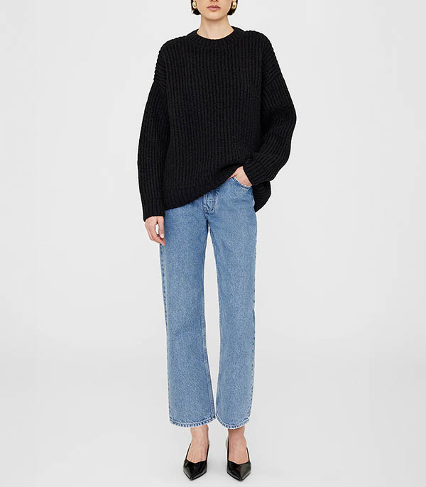 Sydney Crew Black sweater Anine Bing