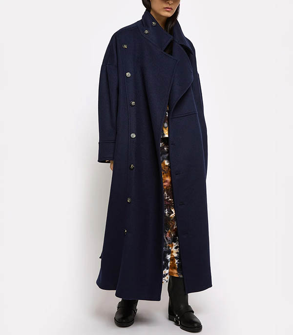 Rosa Navy Luxury Coat Roseanna