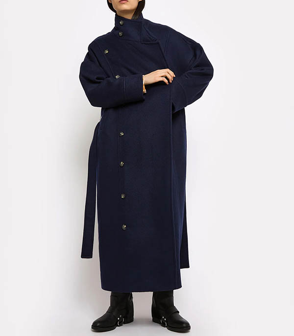 Rosa Navy Luxury Coat Roseanna