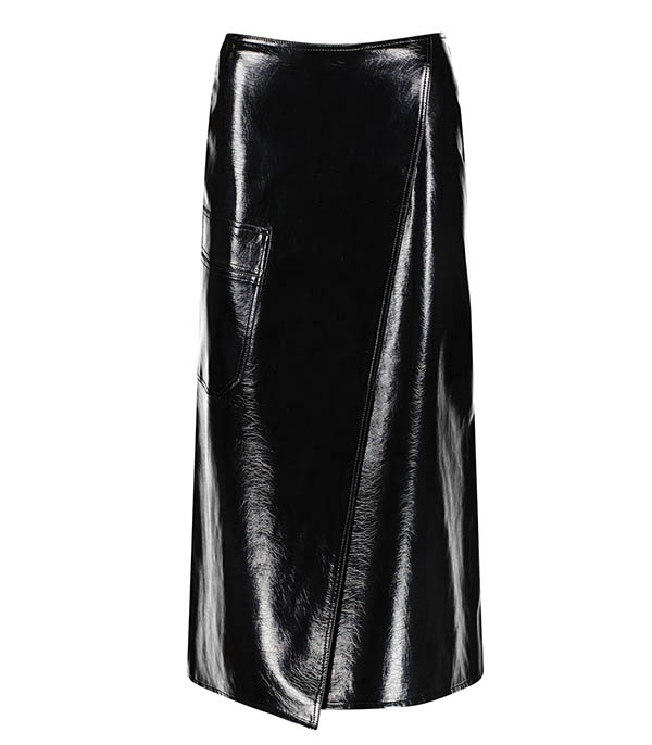 Martine Black patent skirt Roseanna