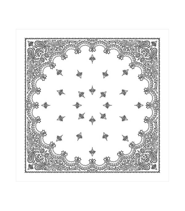 Bandana White 90 x 90 cm destiny