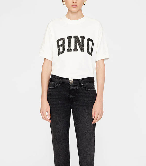 Jaylin Bing Ivory T-shirt Anine Bing