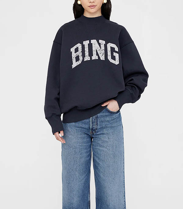 Bradie Bing Navy sweatshirt Anine Bing