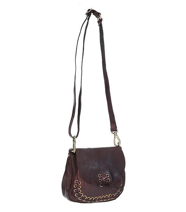 Sac Piccola en Cuir Marron Foncé Campomaggi