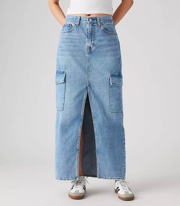 Long Jean Ankle Column Cargo Skirt Maximize the Moment Levi's