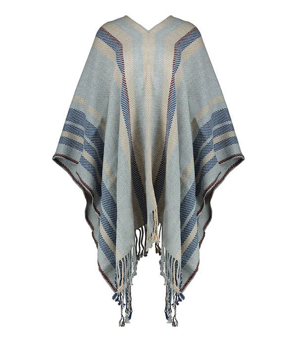 Poncho LMP Gris Bleu HAND.SO.ON - One size fits all