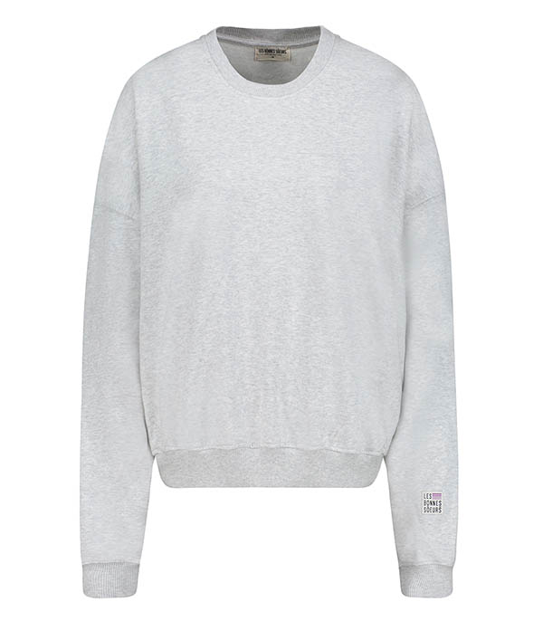 Babe Sweatshirt Light Heather Grey LES BONNES SOEURS