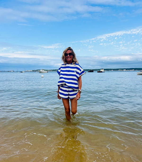 Hoodie Sans Manches Melbourne Blue Stripes Welcome Bob