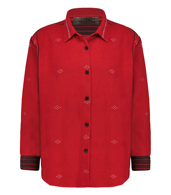 Chemise épaisse Oversize Luis Rouge Kardo - Taille M à -60%