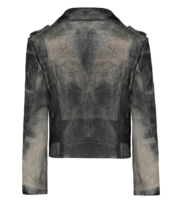 Leather jacket Donna Fossil Grey LAMARQUE