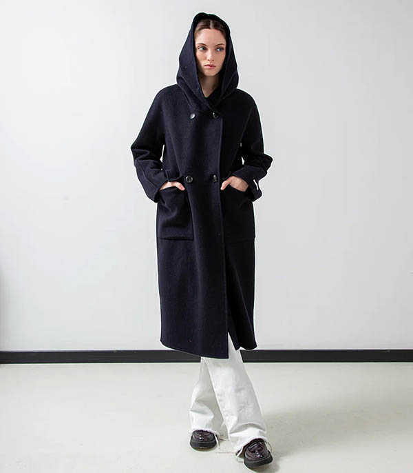 Tiziana Navy Blue Coat Paltò