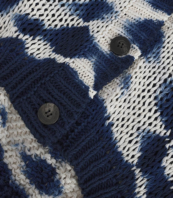 Cardigan en coton Batik Blu Roberto Collina