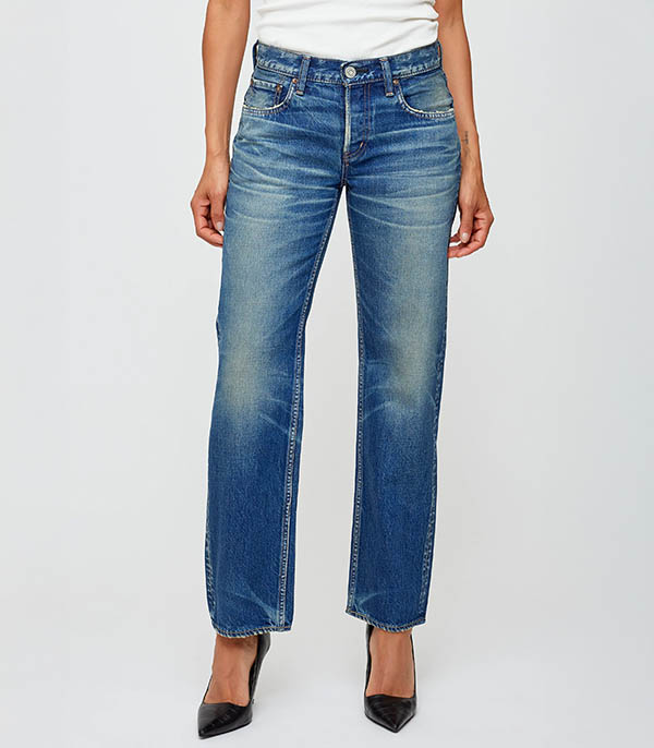 Jean Minneola Straight Low Dark Blue Moussy Vintage