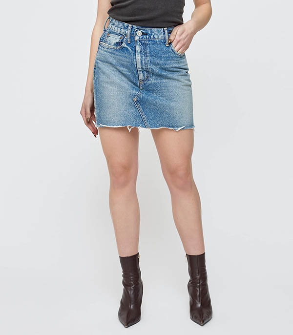Jupe MV Thomoston Asymmetry Blue  Moussy Vintage