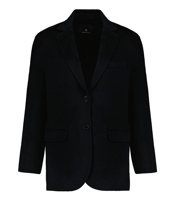 Blazer Laine et Cachemire Quinn Black Anine Bing - Taille XXS