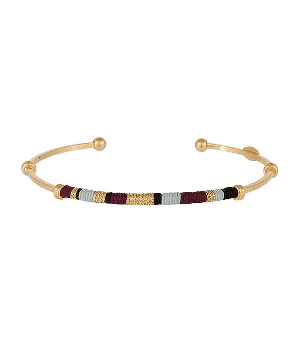 Bracelet Zanzibar doré Multicolor Violet Gas Bijoux