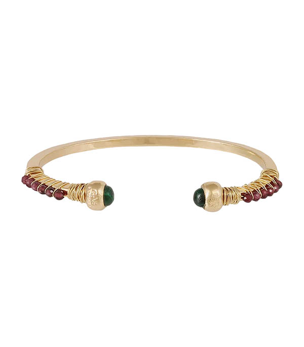 Malachite gold Sari Bis bracelet Gas Bijoux