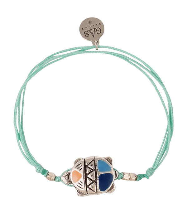 Turtle Silver Turquoise Link Bracelet Gas Bijoux