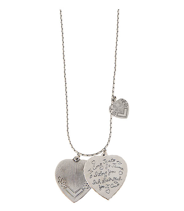 Collier Love Argenté  Gas Bijoux