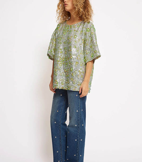 Top Houston Playground Glitter Argent Roseanna