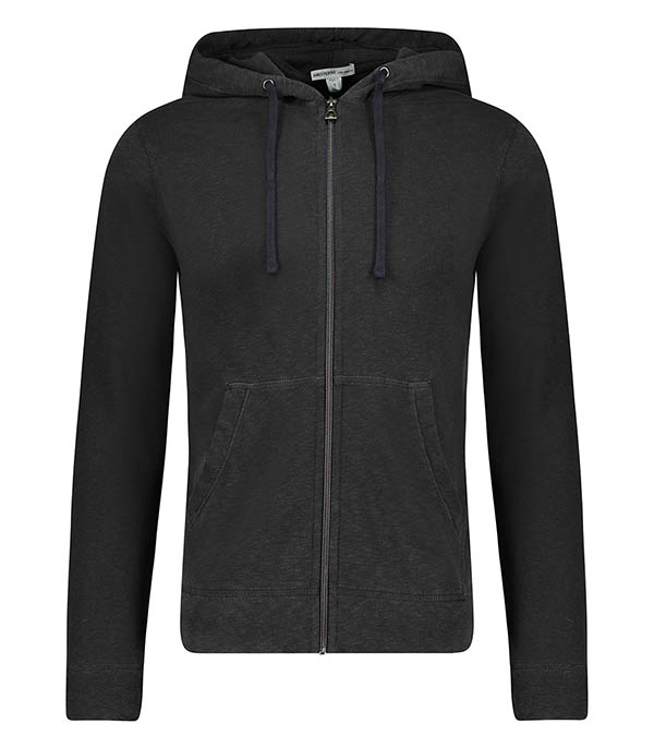 Hoodie Zippé homme French Terry Carbon James Perse