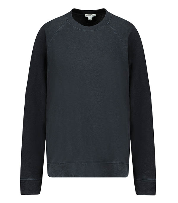 Sweat-shirt Boyfriend Raglan Blue Noir  James Perse