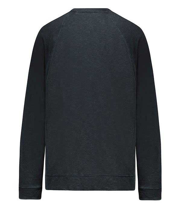 Sweat-shirt Boyfriend Raglan Blue Noir  James Perse