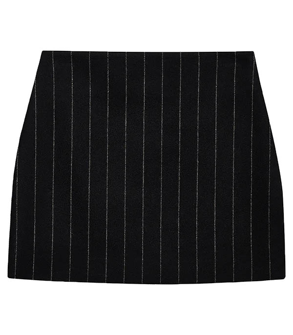 Skirt Tierra Dark Grey Pinstripe Anine Bing