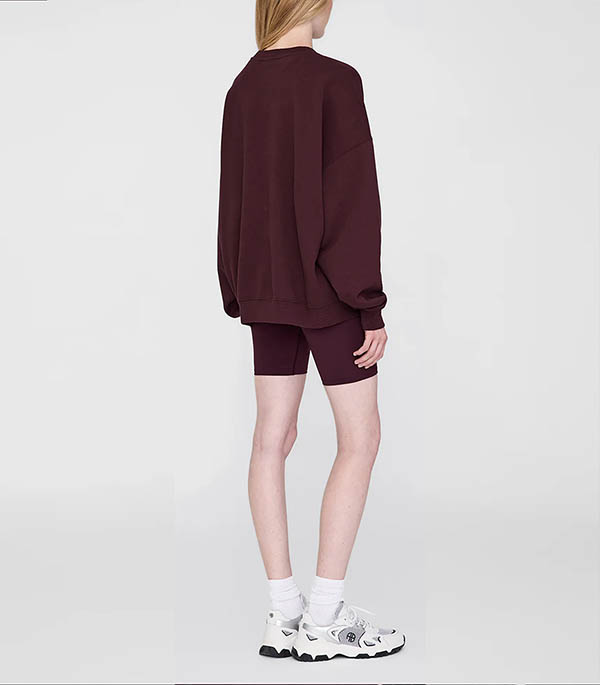 Sweat-shirt Miles Oversized Dark Burgundy Anine Bing